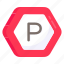 parking sign, parking symbol, parking ensign, parking label, parking emblem 