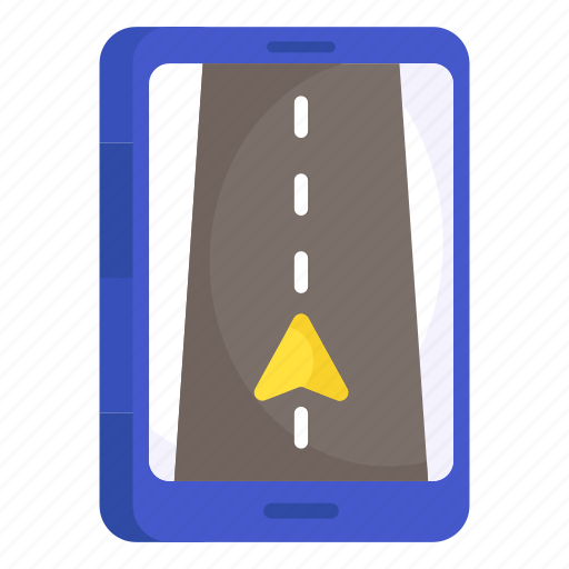 Mobile map, mobile location, mobile direction, gps, mobile navigation icon - Download on Iconfinder