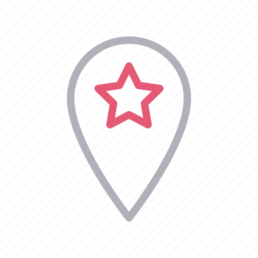 Location, map, navigation, pin, starred icon - Download on Iconfinder