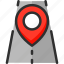 location, pin, pointer, position, road, trip, way 