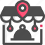 location pin, meal, place, pointer, restaurant 