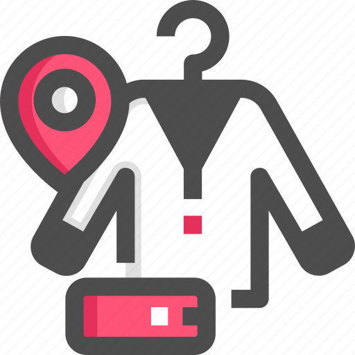 Cloth, dry cleaning, location, pin icon - Download on Iconfinder