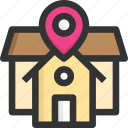 delivery, home, location, location pin, place