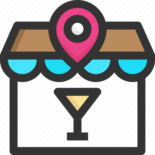 Bar, gps, location, pin, placeholder icon - Download on Iconfinder