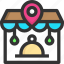 location pin, meal, place, pointer, restaurant 