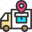 delivery, gps, place, pointer, track 