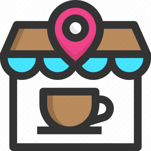 Coffee shop, gps, location, place, pointer icon - Download on Iconfinder