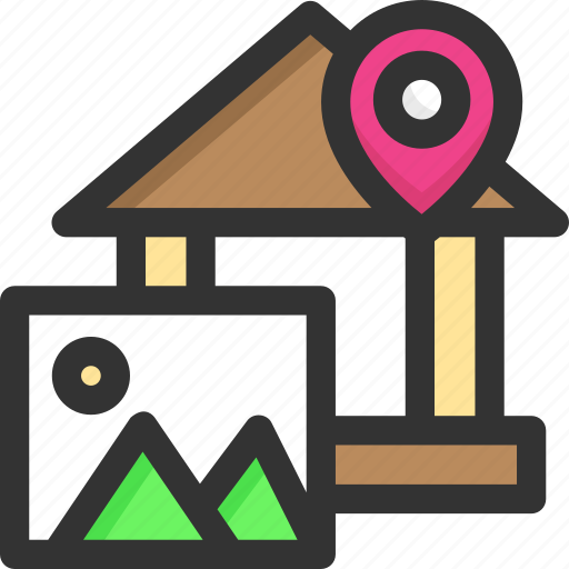 Gallery, gps, location, museum, pin icon - Download on Iconfinder