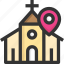 church, gps, location, pin 