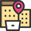 gps, location, office, place
