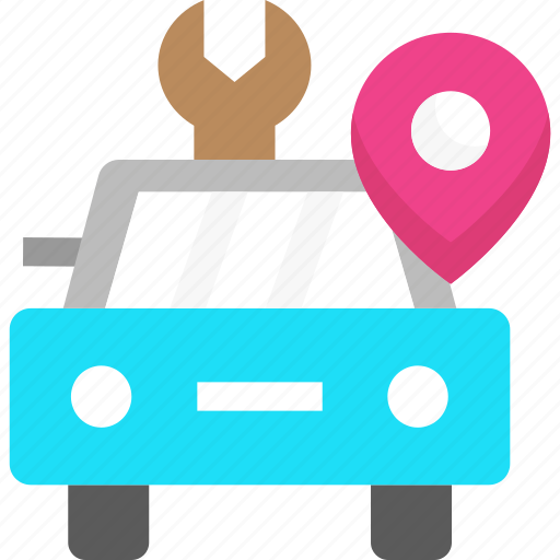 Automobile, car repair, garage, location, vehicle icon - Download on Iconfinder
