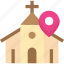 church, gps, location, pin 