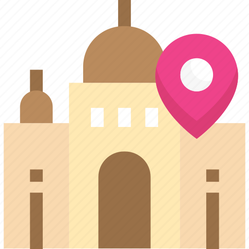 Building, gps, historic site, place, pointer icon - Download on Iconfinder