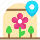 botanical, garden, gps, location, pointer