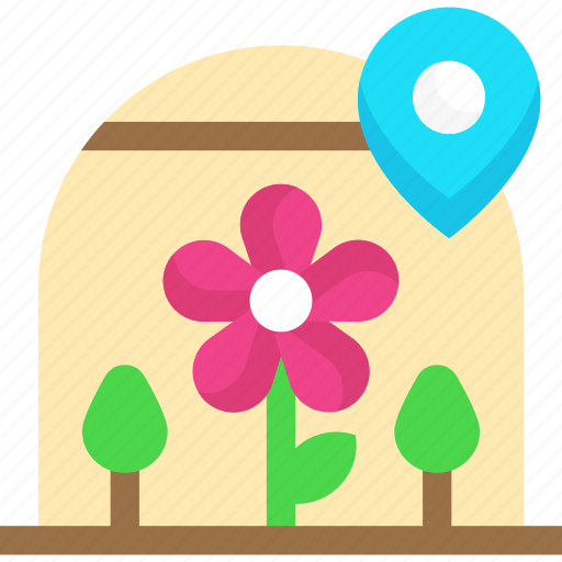 Botanical, garden, gps, location, pointer icon - Download on Iconfinder