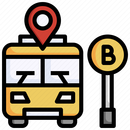 Bus, stop, placeholder, location, pin icon - Download on Iconfinder