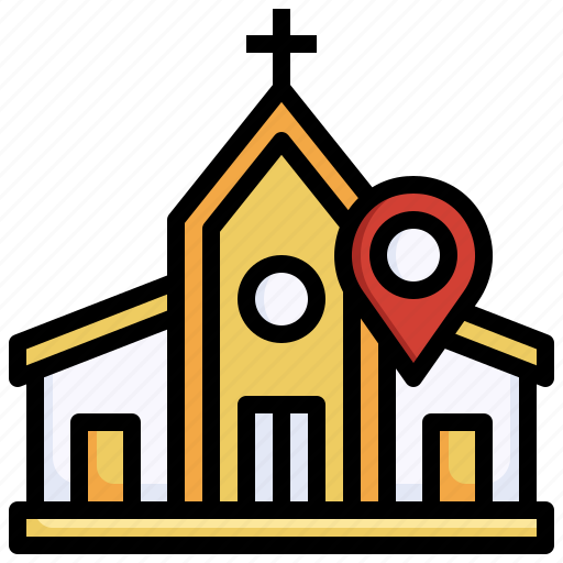 Church, placeholder, pointer, cross, location icon - Download on Iconfinder