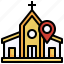 church, placeholder, pointer, cross, location 