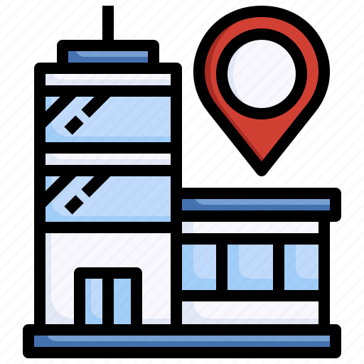 Office, building, town, city, location, pin icon - Download on Iconfinder