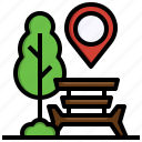 park, maps, location, pin, placeholder