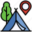 tent, camping, maps, location, placeholder 
