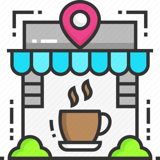 Coffee shop, gps, location, place, pointer icon - Download on Iconfinder