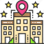 building, gps, hotel, location pin, place 