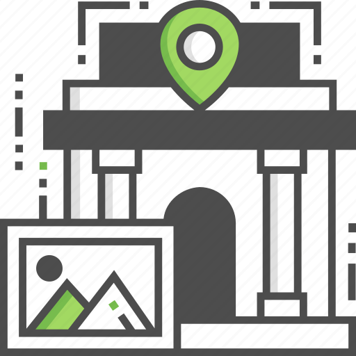 Gallery, gps, location, museum, pin icon - Download on Iconfinder