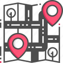 location pin, map, placeholder, road, route