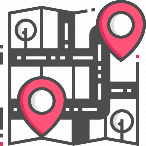 Location pin, map, placeholder, road, route icon - Download on Iconfinder