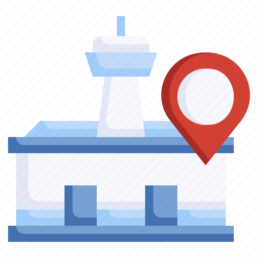 Airport, airline, control, tower, transportation, location icon - Download on Iconfinder