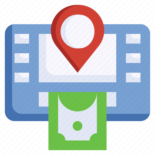 Atm, machine, location, place, pin icon - Download on Iconfinder
