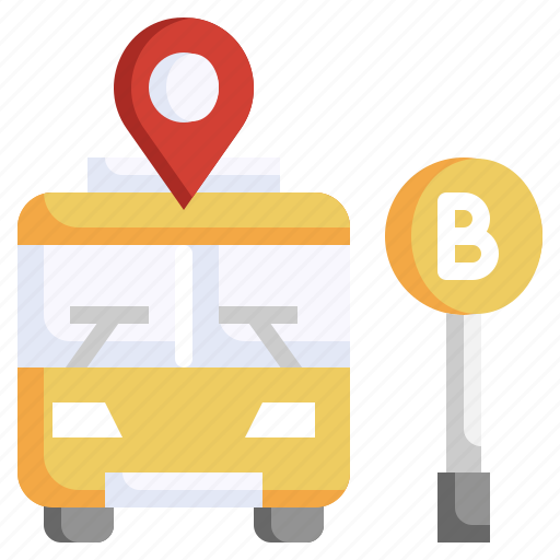 Bus, stop, placeholder, location, pin icon - Download on Iconfinder