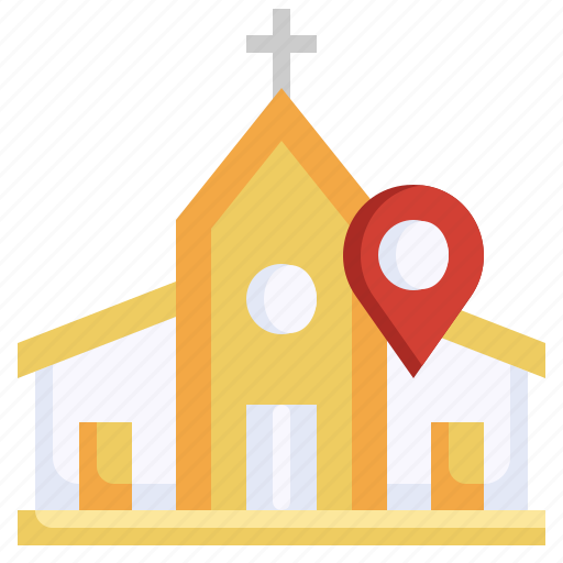 Church, placeholder, pointer, cross, location icon - Download on Iconfinder