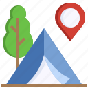 tent, camping, maps, location, placeholder