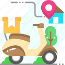 delivery, gps, place, pointer, track