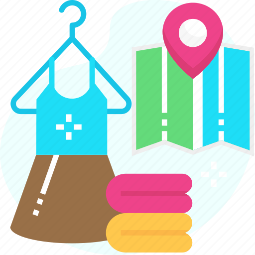 Cloth, dry cleaning, location, pin icon - Download on Iconfinder
