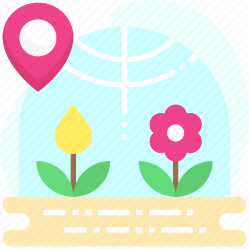 Botanical, garden, gps, location, pointer icon - Download on Iconfinder