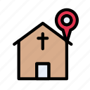 church, location, map, catholic, building