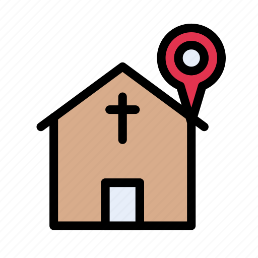 Church, location, map, catholic, building icon - Download on Iconfinder