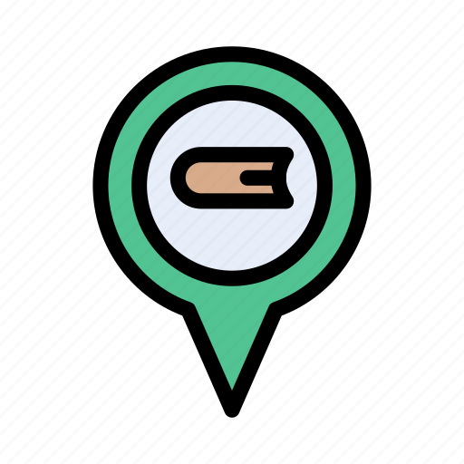 Book, location, library, map, nearby icon - Download on Iconfinder
