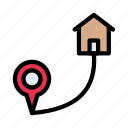 house, location, tracking, map, home