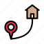 house, location, tracking, map, home 