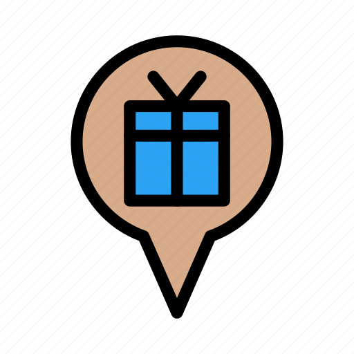 Pointer, gift, map, location, pin icon - Download on Iconfinder