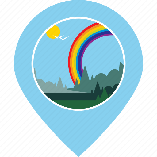 Forest, rainbow, trees, jungle, ecology, environment, nature icon - Download on Iconfinder