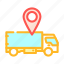 truck, map, location, pin, place, point 