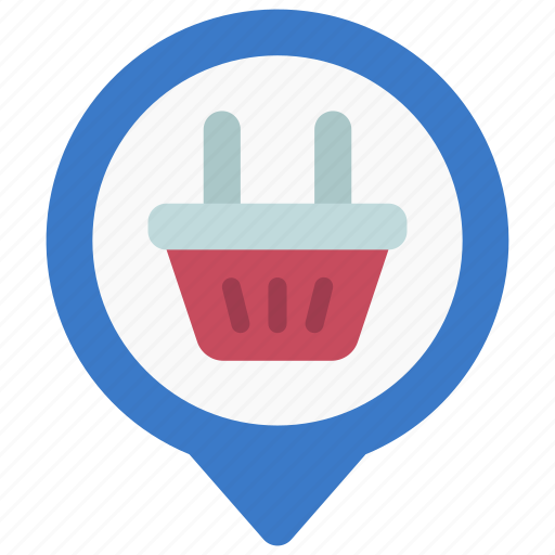 Basket, maps, gps, point, shopping icon - Download on Iconfinder