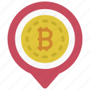 bitcoin, maps, gps, point, cryptocurrency