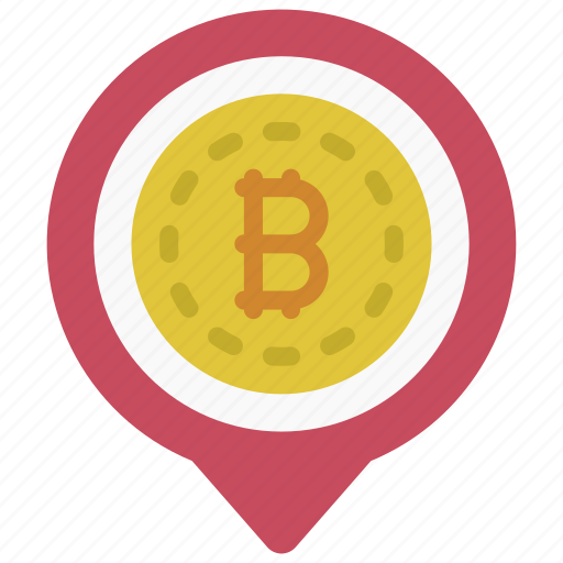Bitcoin, maps, gps, point, cryptocurrency icon - Download on Iconfinder