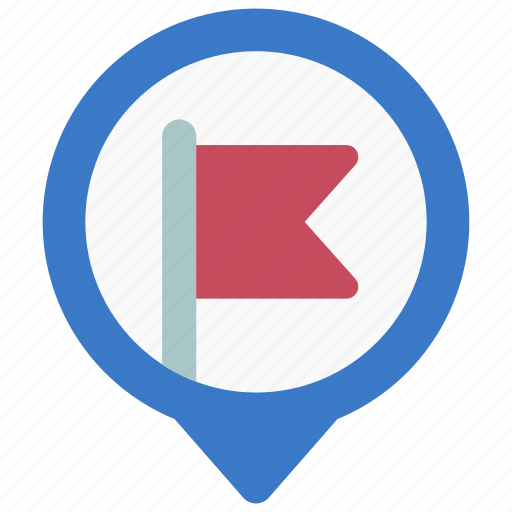 Flagged, maps, gps, point, flag icon - Download on Iconfinder
